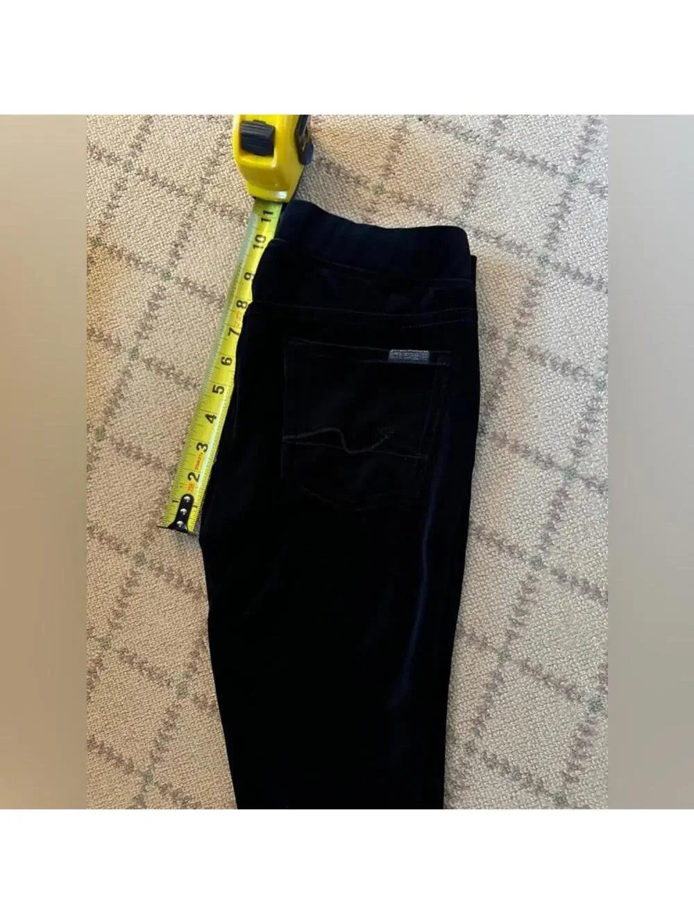 7 for All Mankind Navy velvet pull on leggings NWT XS